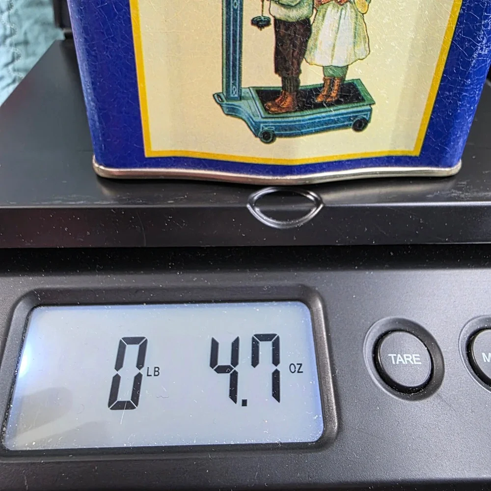 Bristolware Graham Crackers Blue Square Collectible Tin Small Blue Vintage Style